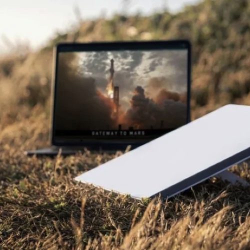Starlink mini na zewnątrz